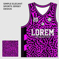 rosado baloncesto sublimación jersey resumen modelo vector