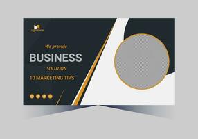 youtube thumbnail design for any videos and web banner template vector