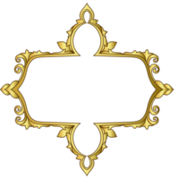 Golden vintage frame line as royal decoration. png