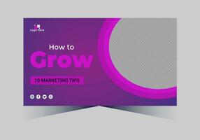 youtube thumbnail design for any videos and web banner template vector