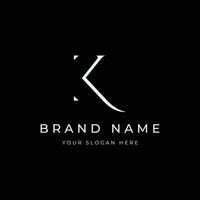 Modern, unique and luxurious geometric initial letter K template logo element. Logo for business, company, fashion and brand cards vector