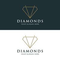 Creative luxury diamond logo template design. Logo for business, jewelry, brand and company. vector