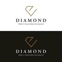 creativo lujo diamante logo modelo diseño. logo para negocio, joyas, marca y compañía. vector