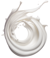 AI generated Realistic milk cream splash decorative element realistic. Generative ai. png