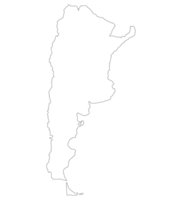 Argentine carte. carte de Argentine dans blanc Couleur png