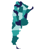 Argentinië kaart. kaart van Argentinië in administratief Regio's png