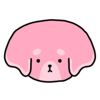 schattig roze hond tekenfilm illustratie schattig hond hond sticker schattig element schattig sticker png