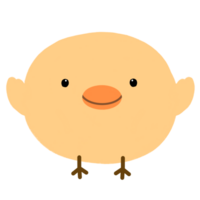 schattig kuiken mascotte karakter kawaii tekenfilm illustratie png