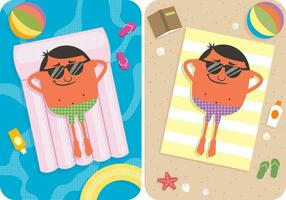 Summer Vacation Set vector