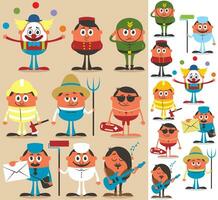 ocupaciones dibujos animados conjunto 2 vector