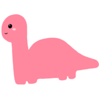 rosa dinosaurie tecknad serie illustration söt dinosaurie klistermärke dinosaurie png