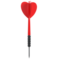 a red dart in the shape of a heart on a transparent background png