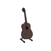 guitar icon, isometric 3d illustration png