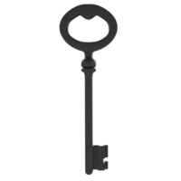 Old Key 3d Rendering png