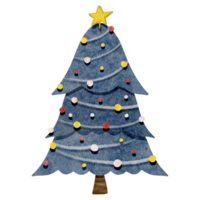 disegnato a mano inverno Natale albero png