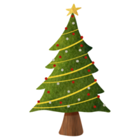 Navidad árbol decorativo acuarela png