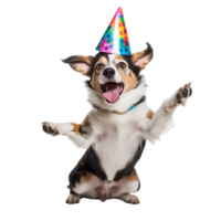 AI generated Cute and happy dog on transparent background PNG, easy to use. png