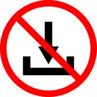 No phone sign flat icon.Warning symbol illustration. png