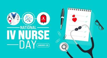 Intravenous Nurse Day or IV Nurse Day background design template use to background, banner, placard, card, book cover,  and poster design template with text inscription and standard color. vector