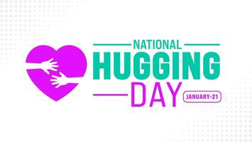 National Hugging day background design template use to background, banner, placard, card, book cover,  and poster design template with text inscription and standard color. vector