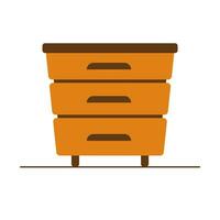 Beehive. Bee houses made of wood. Vector illustration