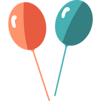 Blue and Red Balloon Illustration png