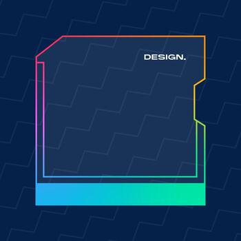 Futuristic square gradient background. Pop up window vector illustration.