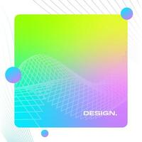 Colorful square gradient background. Social media template vector illustration.