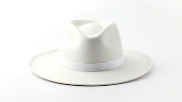 AI generated Retro fedora hat on white background photo