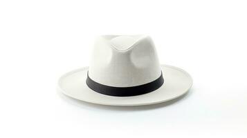 AI generated Retro fedora hat on white background photo