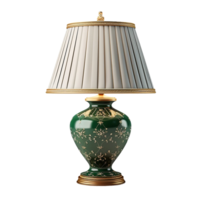 AI generated Green charismas table Lamp isolated on a transparent background png