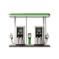 AI generated Modern Fuel Dispenser and Gas Station Canopy Isolated on Transparent Background png