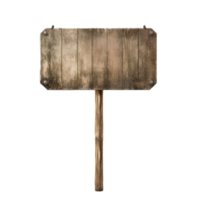 AI generated Rustic Wooden Signboard on Transparent Background png