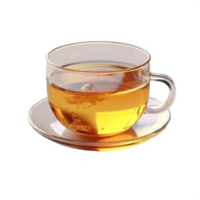 AI generated Transparent Tea Cup with Tea Isolated on transparent  Background png