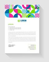 corporate business Abstract style geometric shape pattern letterhead design template. vector