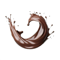 AI generated Elegant Chocolate Splash Sequence on Transparent Background png