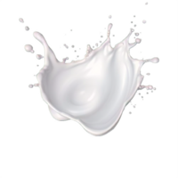 ai generato elegante latte spruzzi su trasparente sfondo png