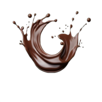 ai gerado elegante chocolate respingo seqüência em transparente fundo png