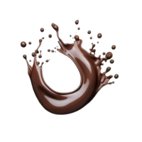 AI generated Elegant Chocolate Splash Sequence on Transparent Background png