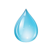 AI generated Realistic Water Droplet on Transparent Background png