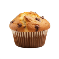 ai generiert Schokolade Chip Muffin auf transparent Hintergrund png