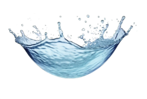 AI generated Sequential Splash of Water Droplet on transparent background png