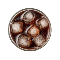 AI generated Whiskey on the Rocks in a Glass Isolated on transparent background png