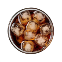 AI generated Whiskey on the Rocks in a Glass Isolated on transparent background png