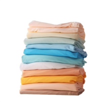 AI generated Stack of Neatly Folded Dress Shirts Isolated on  transparent background png