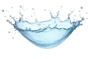 AI generated Sequential Splash of Water Droplet on transparent background png