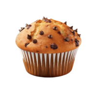 AI generated Chocolate Chip Muffin on transparent background png