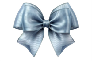 AI generated Set of Four Elegant Blue Silk Bows isolated on transparent background png