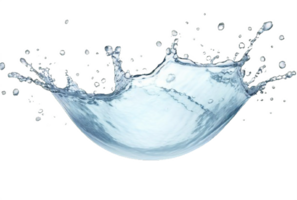 AI generated Sequential Splash of Water Droplet on transparent background png