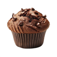 ai gegenereerd chocola spaander muffin Aan transparant achtergrond png